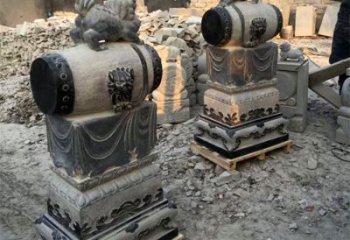 广西定制大象雕塑石雕门墩，传承中国古典文化