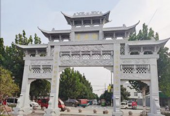 广西石雕牌坊-人物雕塑定制