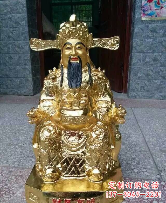 广西文财神铜雕