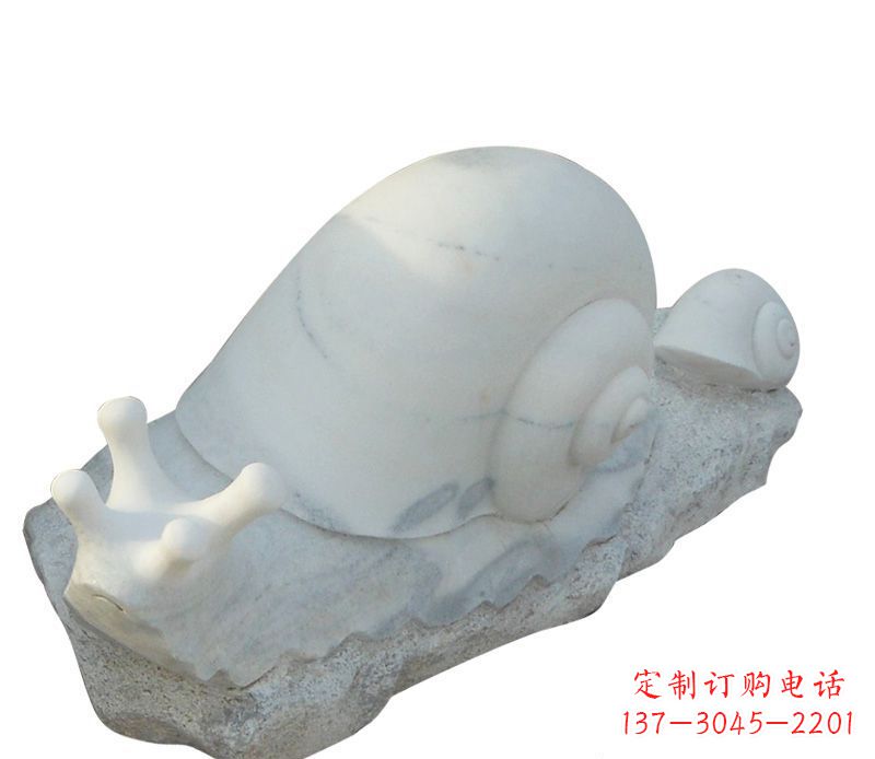 广西蜗牛石雕公园动物摆件