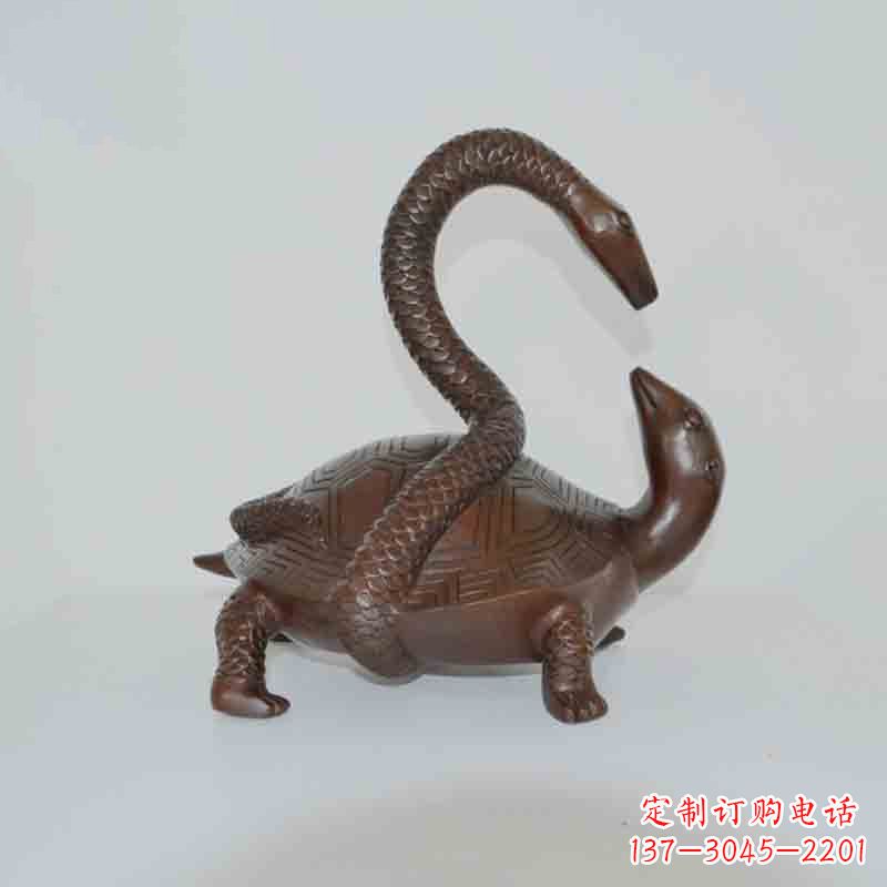 广西乌龟背蛇龟蛇铜雕