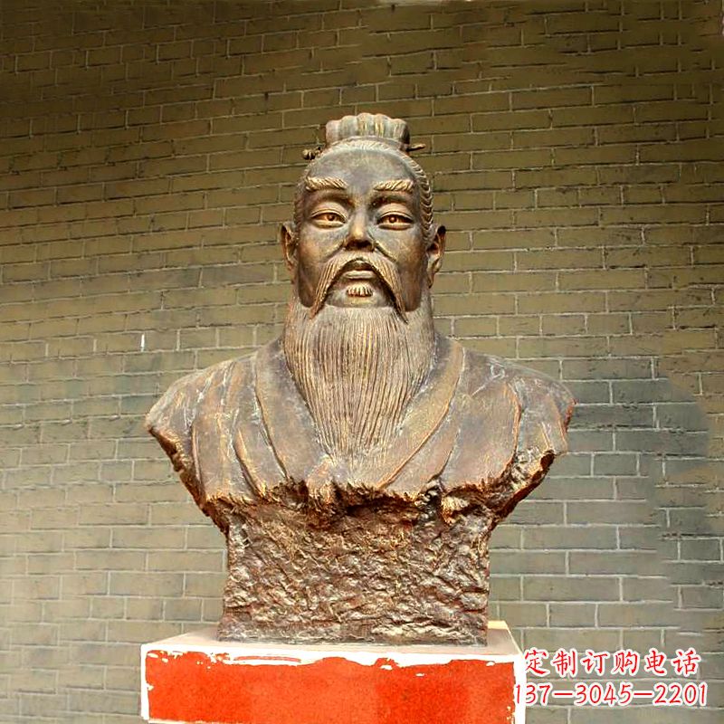 广西五帝之帝喾半身像胸像雕塑