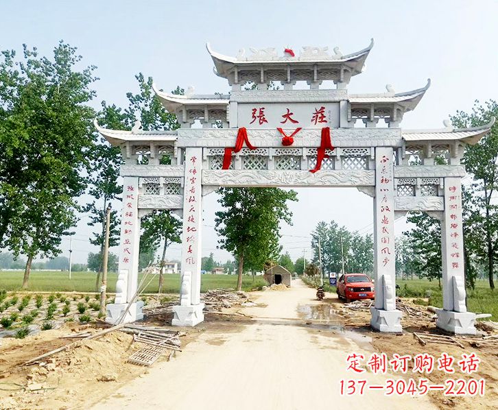 广西五门牌坊石雕