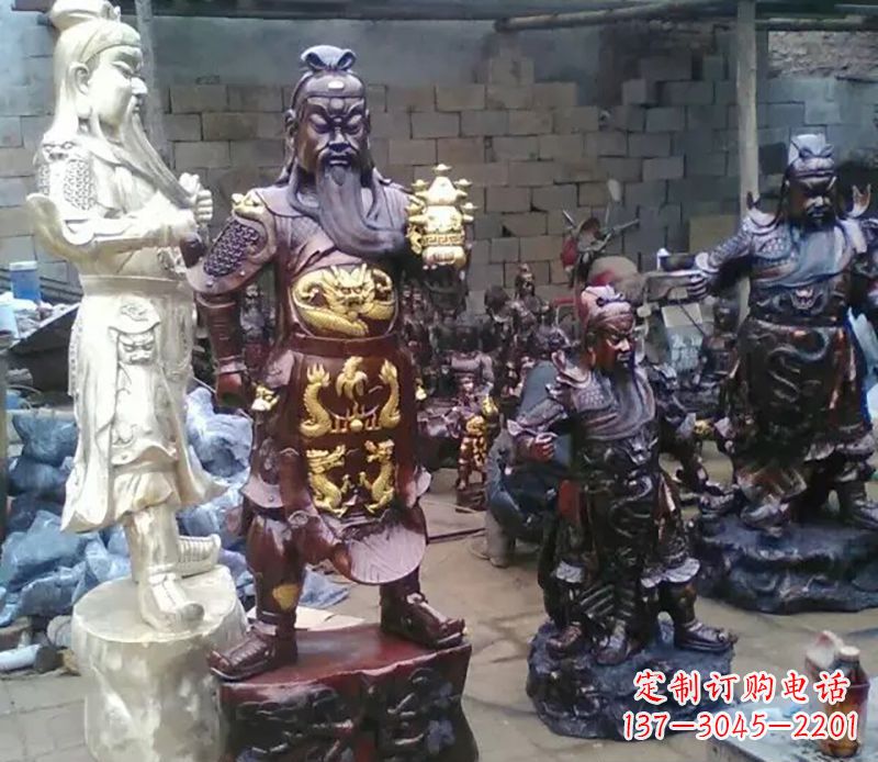 广西武财神提刀关公铜雕