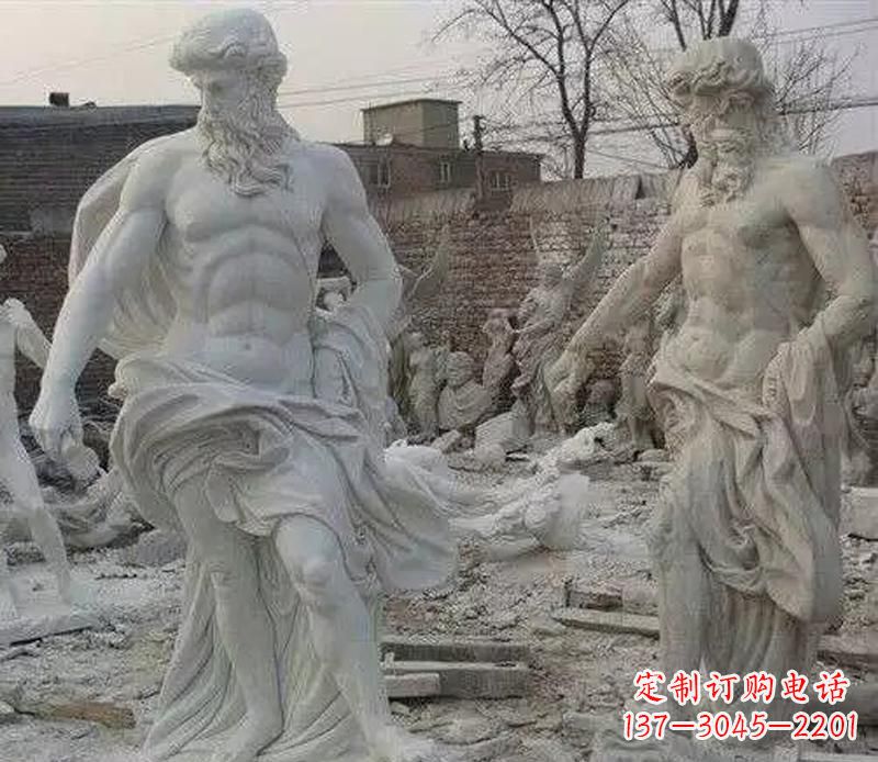 广西西方阿基米德人物石雕