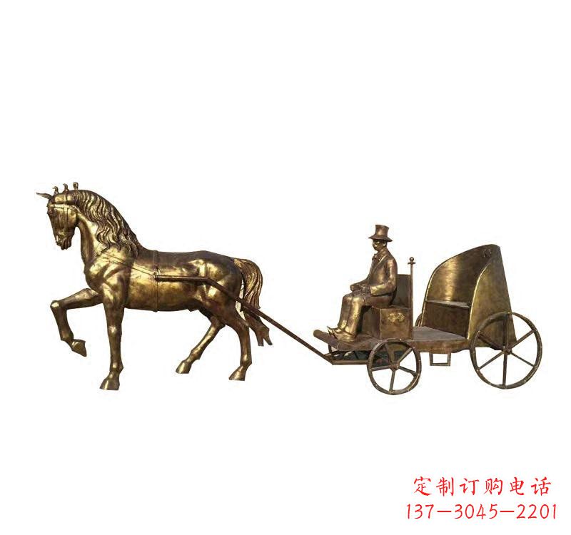 广西西方马车铜雕