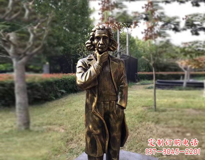 广西西方名人爱因斯坦铜雕