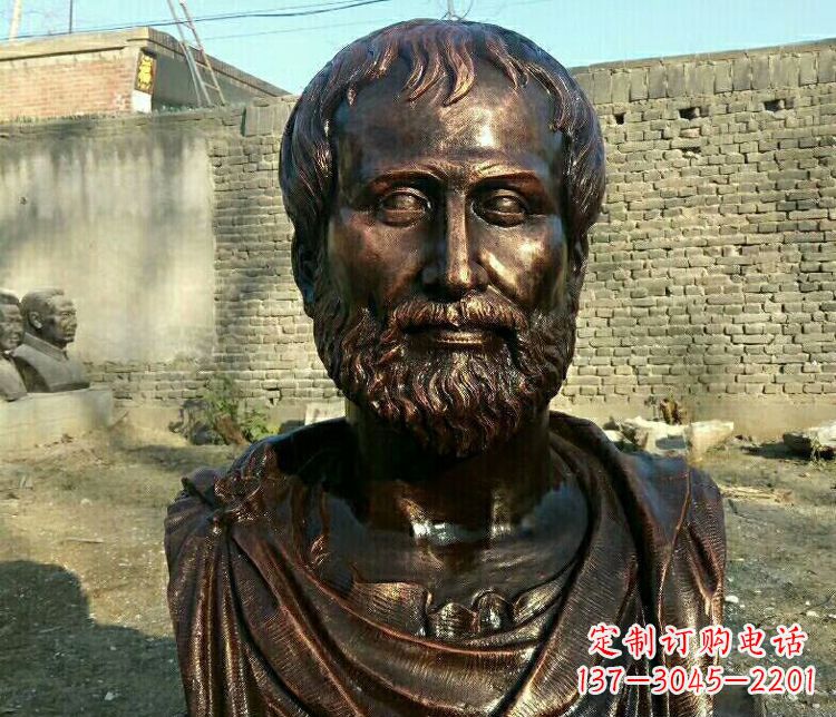 广西西方名人亚里士多德胸像铜雕