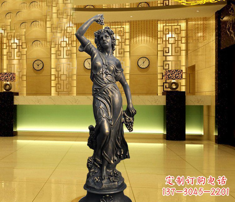 广西西方女人别墅景观铜雕塑 (2)