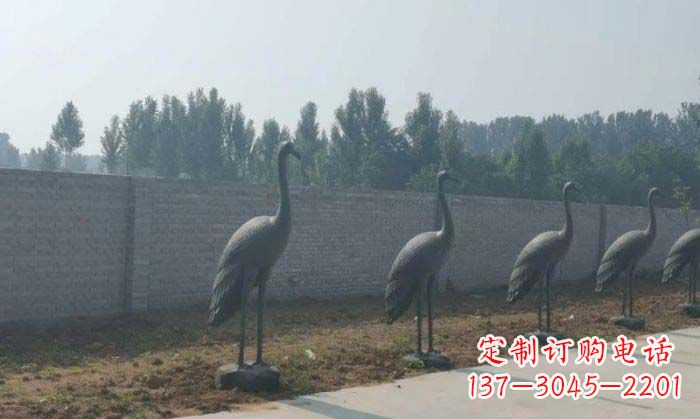 广西仙鹤抽象铜雕 (2)