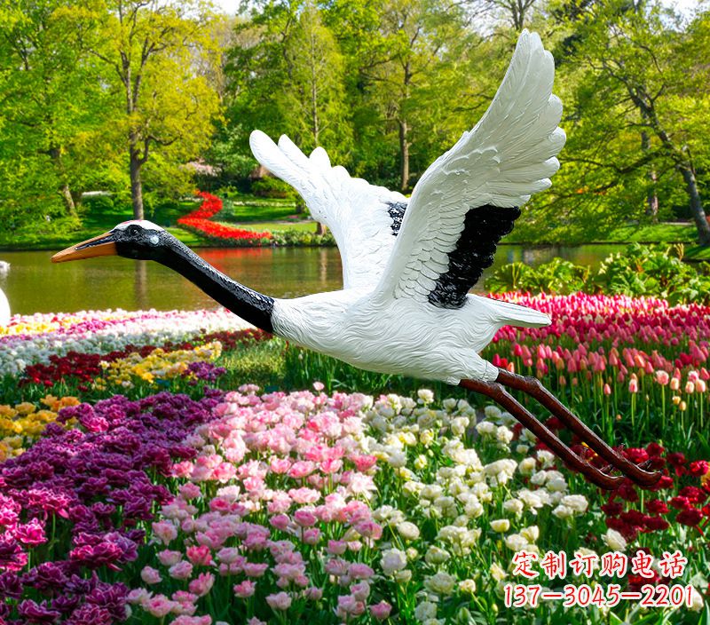 广西仙鹤雕塑灯