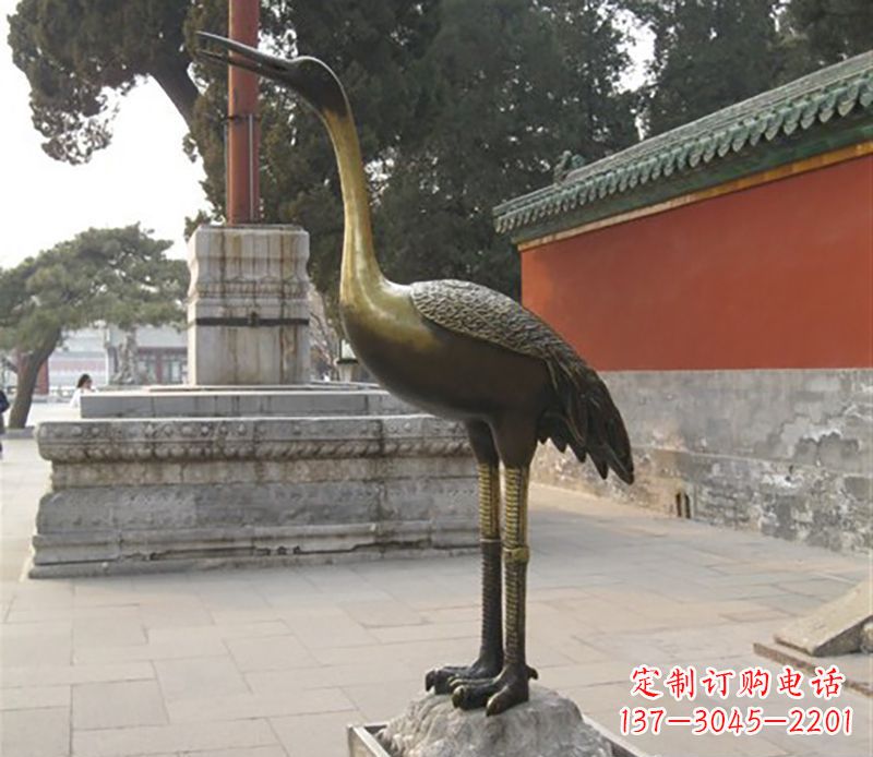 广西仙鹤动物铜雕 (2)