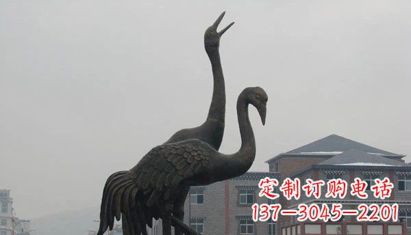 广西仙鹤公园景观铜雕