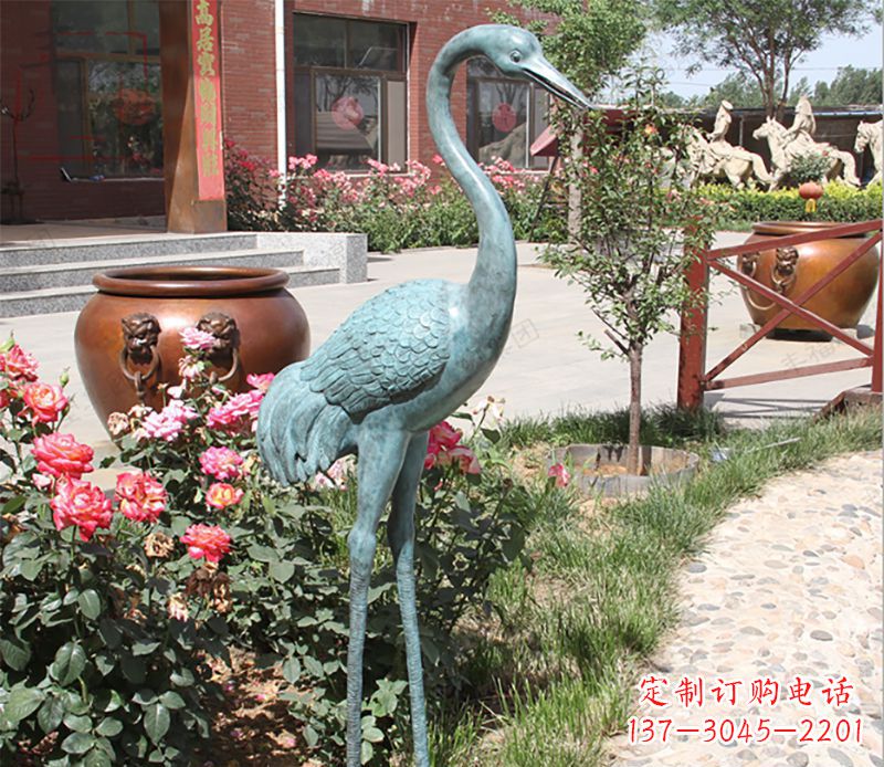 广西仙鹤铜雕
