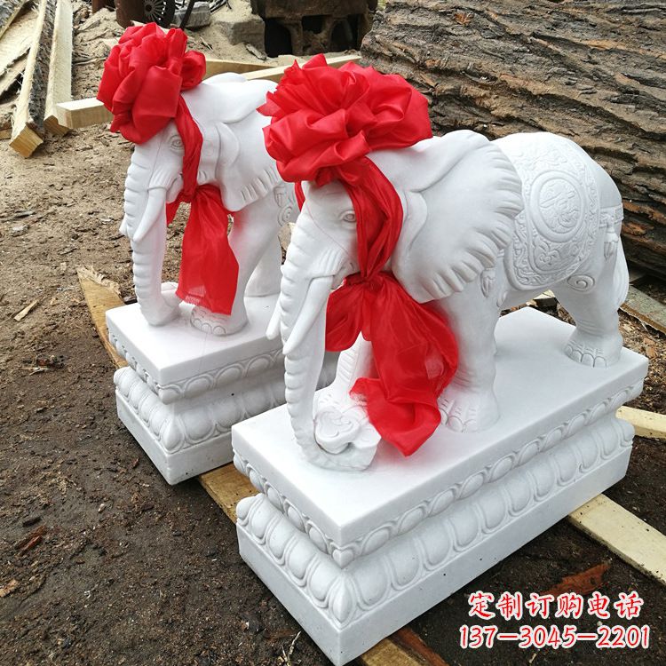 广西现代石雕大象