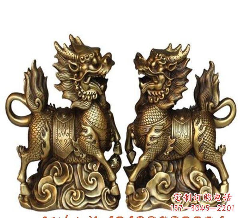广西祥云麒麟铜雕