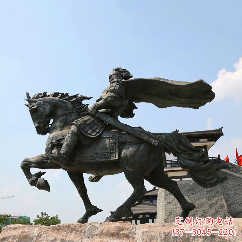 广西项羽骑马铜雕景观雕塑-景区景点历史名人西楚霸王雕像