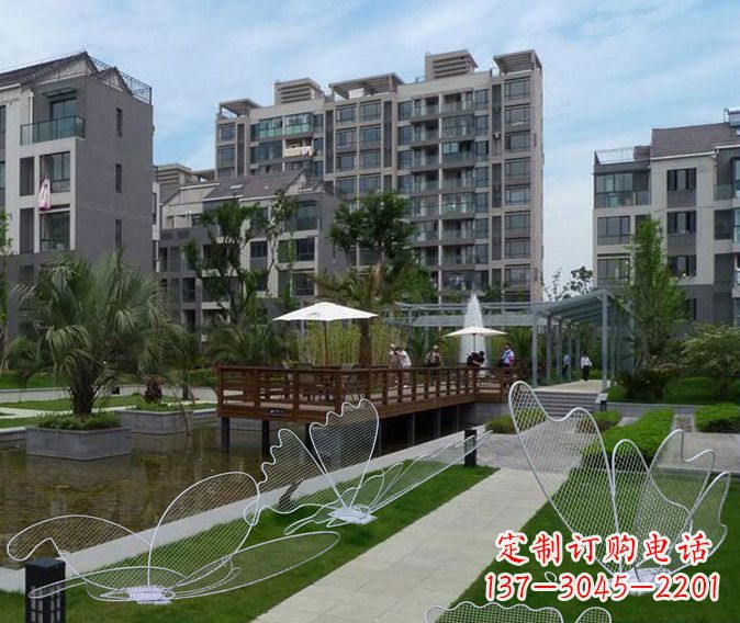 广西小区不锈钢镂空蝴蝶雕塑