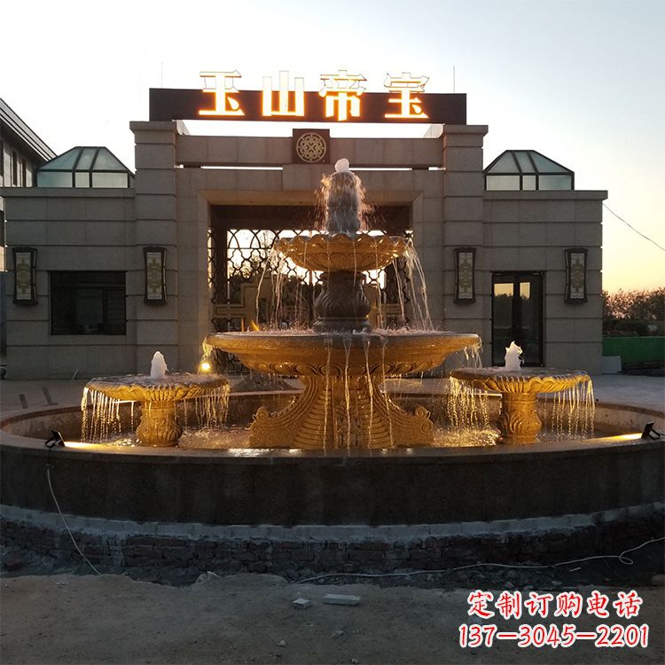 广西小区广场欧式水景石雕喷泉