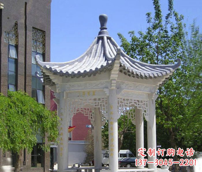 广西小区景观大理石凉亭