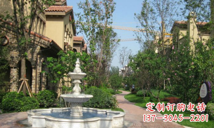 广西小区景观大理石喷泉石雕 (5)