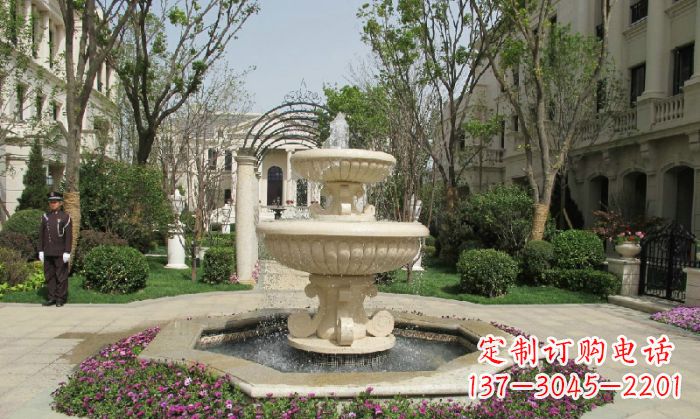 广西小区景观大理石喷泉石雕 (7)