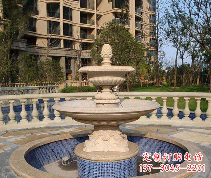 广西小区景观多层喷泉石雕
