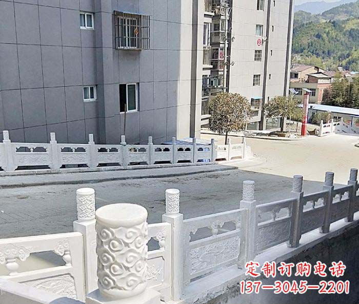 广西小区景观汉白玉石雕栏板