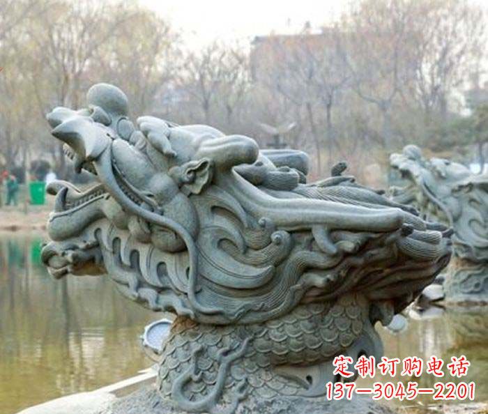 广西小区景观龙头喷泉石雕
