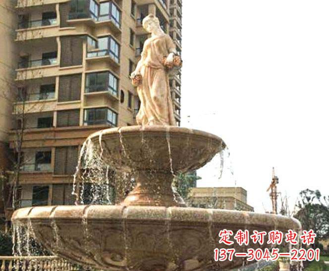 广西小区景观西方女人喷泉石雕