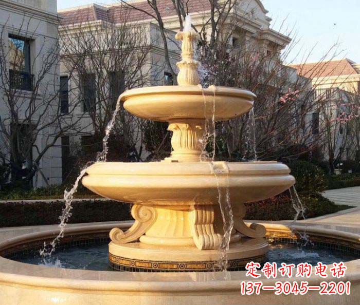 广西小区景观晚霞红喷泉石雕