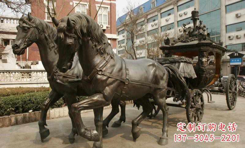 广西小区欧式马车铜雕