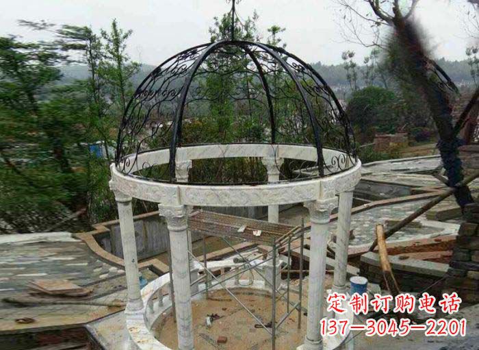 广西小区欧式圆顶凉亭石雕