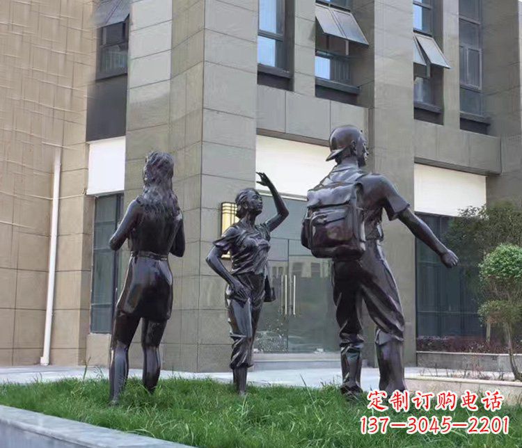 广西小区铜雕美女人物雕塑