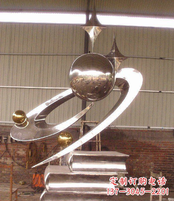 广西校园不锈钢书籍标志雕塑 (2)