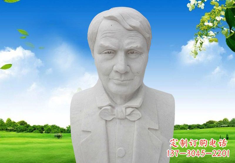 广西校园大理石爱迪生头像