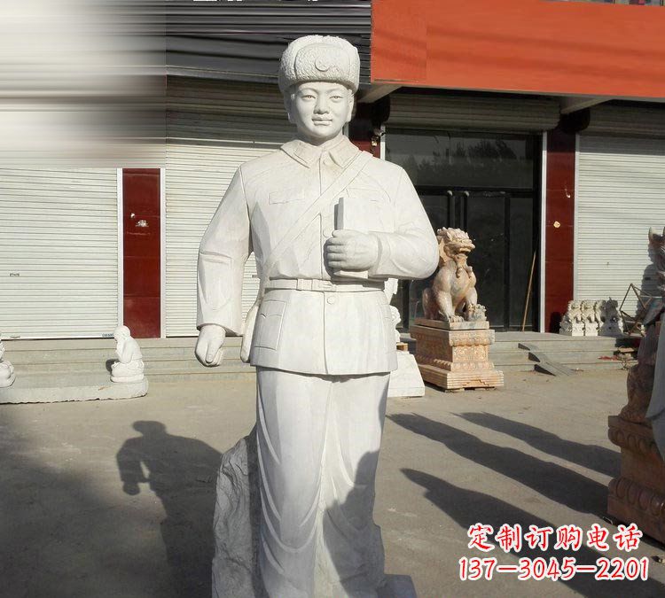 广西校园大理石立式雷锋雕塑