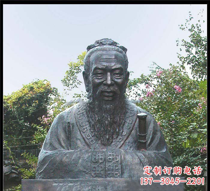 广西校园大型孔子头像铜雕