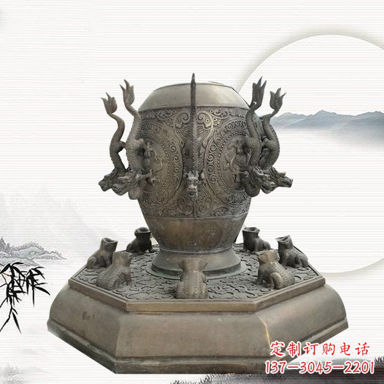 广西校园地动仪铜雕