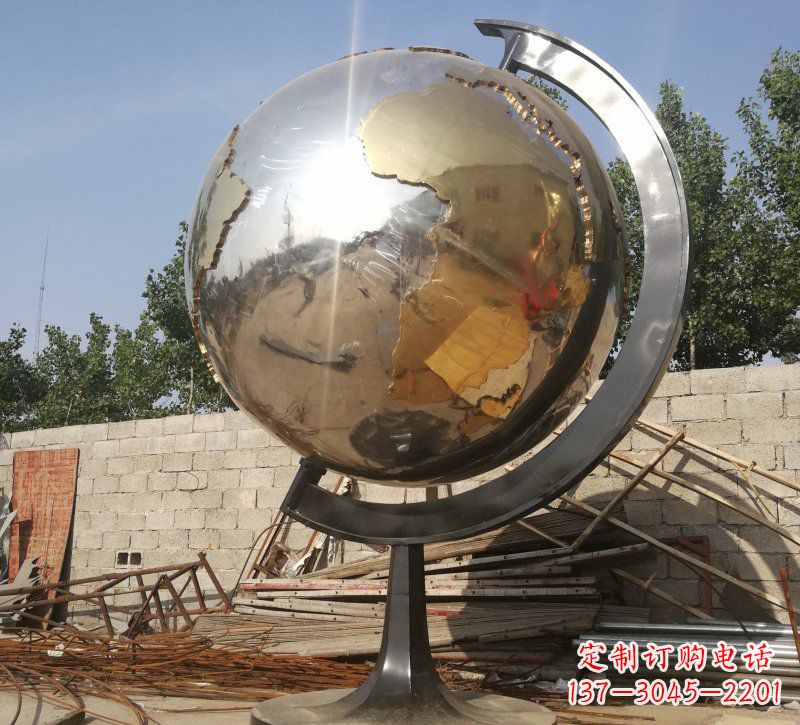 广西校园地球仪雕塑