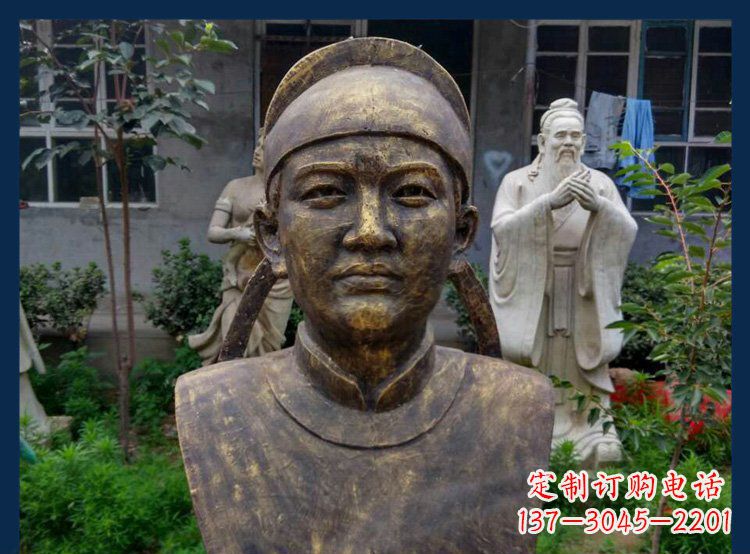 广西校园古代名人毕昇铜雕