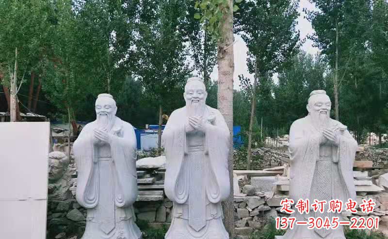 广西校园古代名人伟人孔子石雕