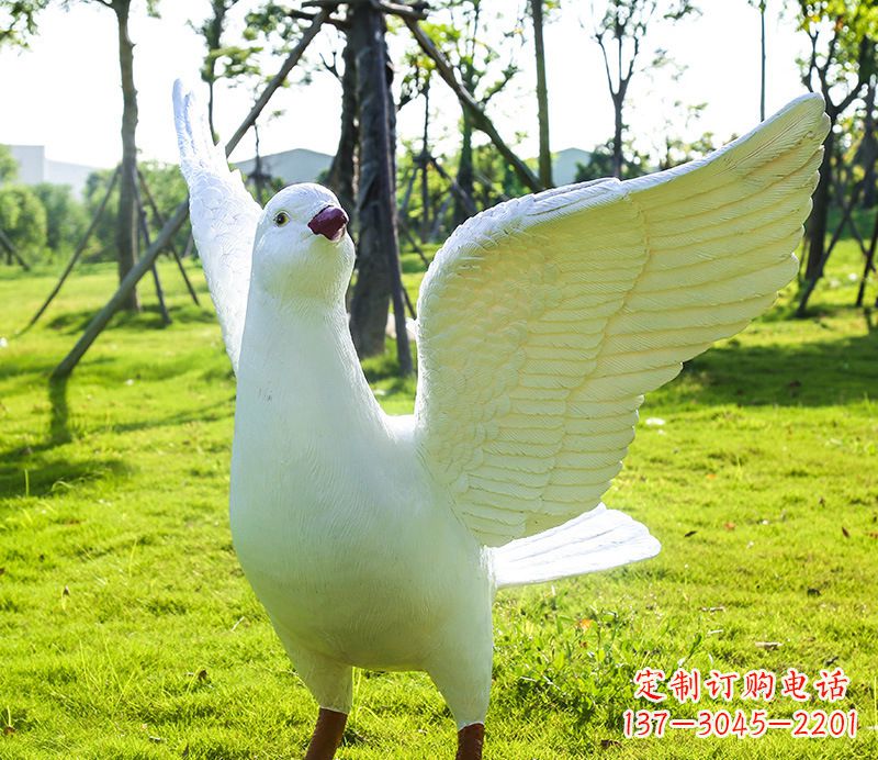 广西校园和平鸽雕塑