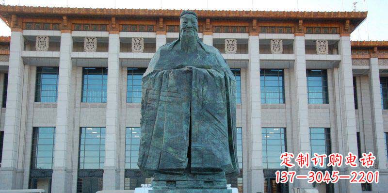 广西校园孔子景观铜雕