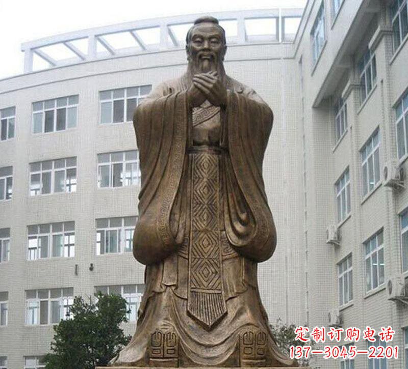 广西校园孔子铜雕222