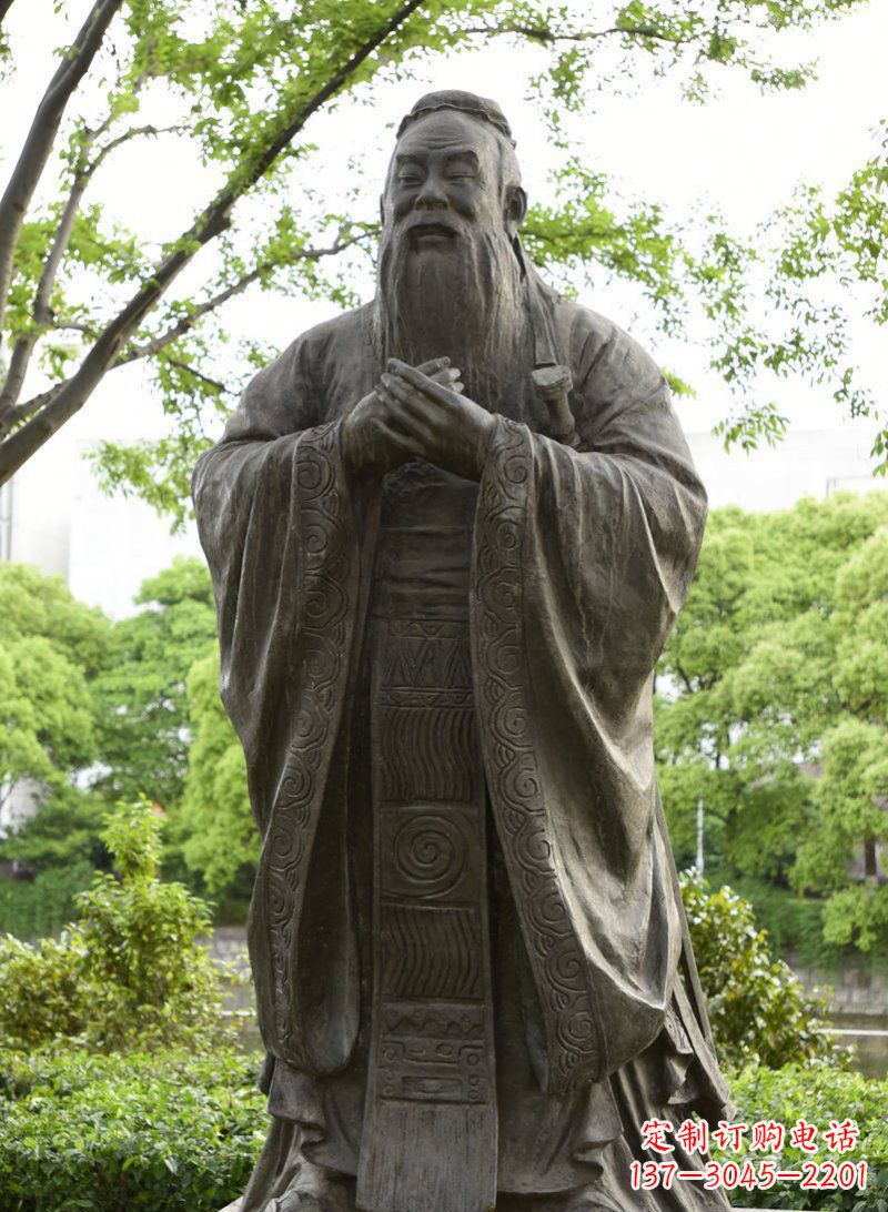 广西校园孔子行教像铜雕 (2)