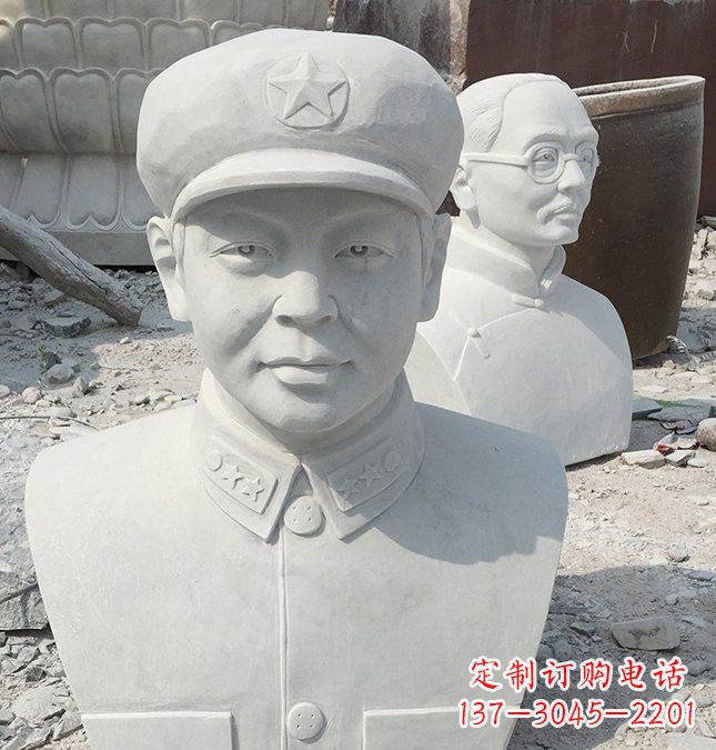 广西校园雷锋头像石雕