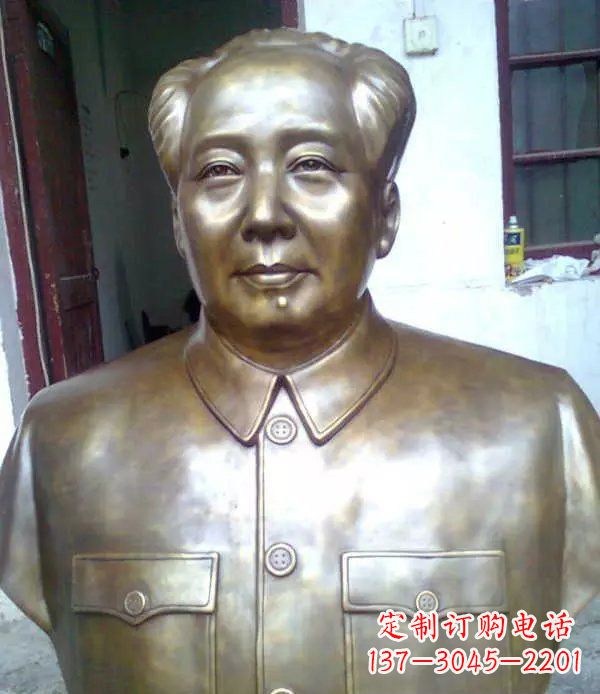 广西校园毛主席胸像伟人铜雕