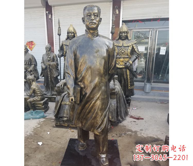 广西校园名人立式陶行知铜雕