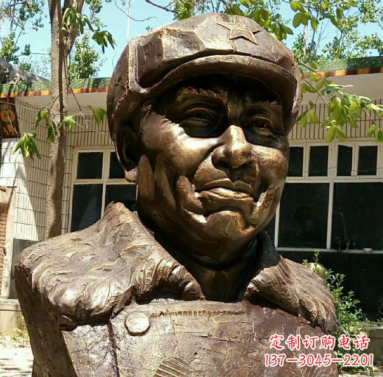 广西校园名人朱德胸像铜雕